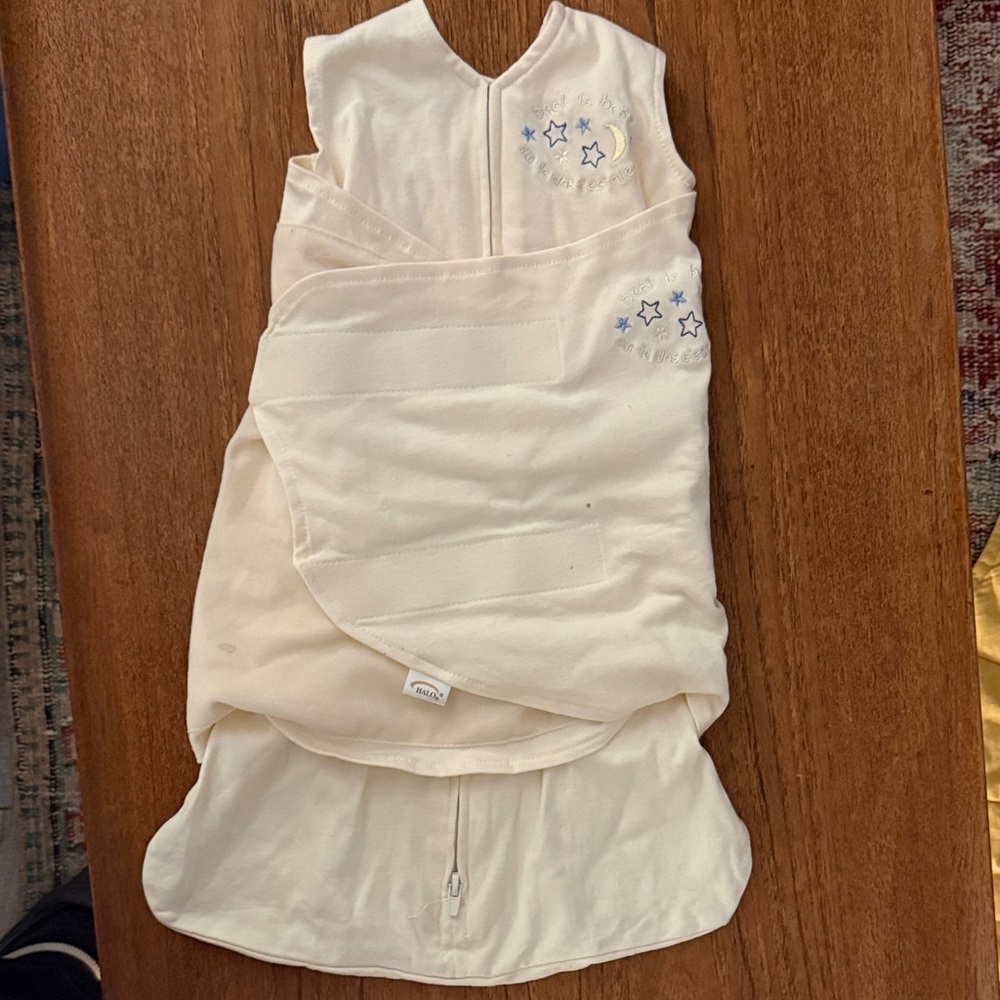 Halo Cream Sleep Sack with Star Design